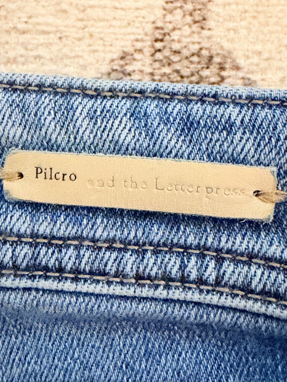 Pilcro and the Letterpress Washed Blue Slim Boyfriend Jeans Side Stripe 30 - Picture 13 of 14
